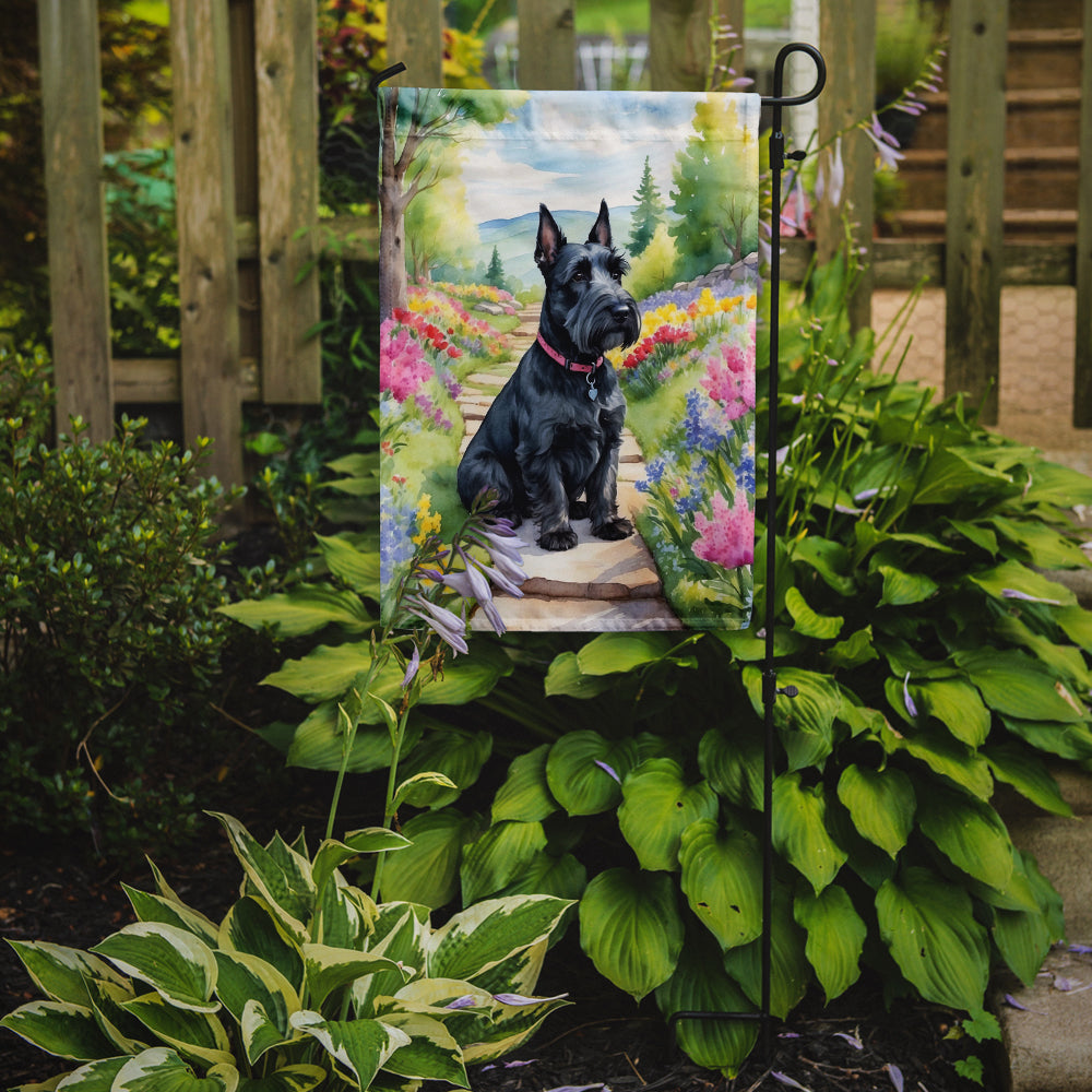 Buy this Scottish Terrier Spring Path Garden Flag
