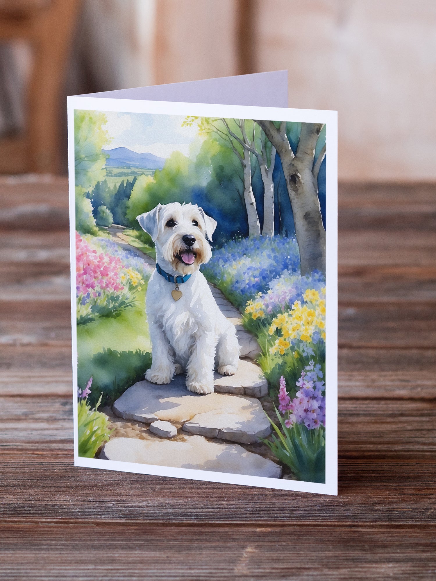 Sealyham Terrier Spring Path Greeting Cards Pack of 8