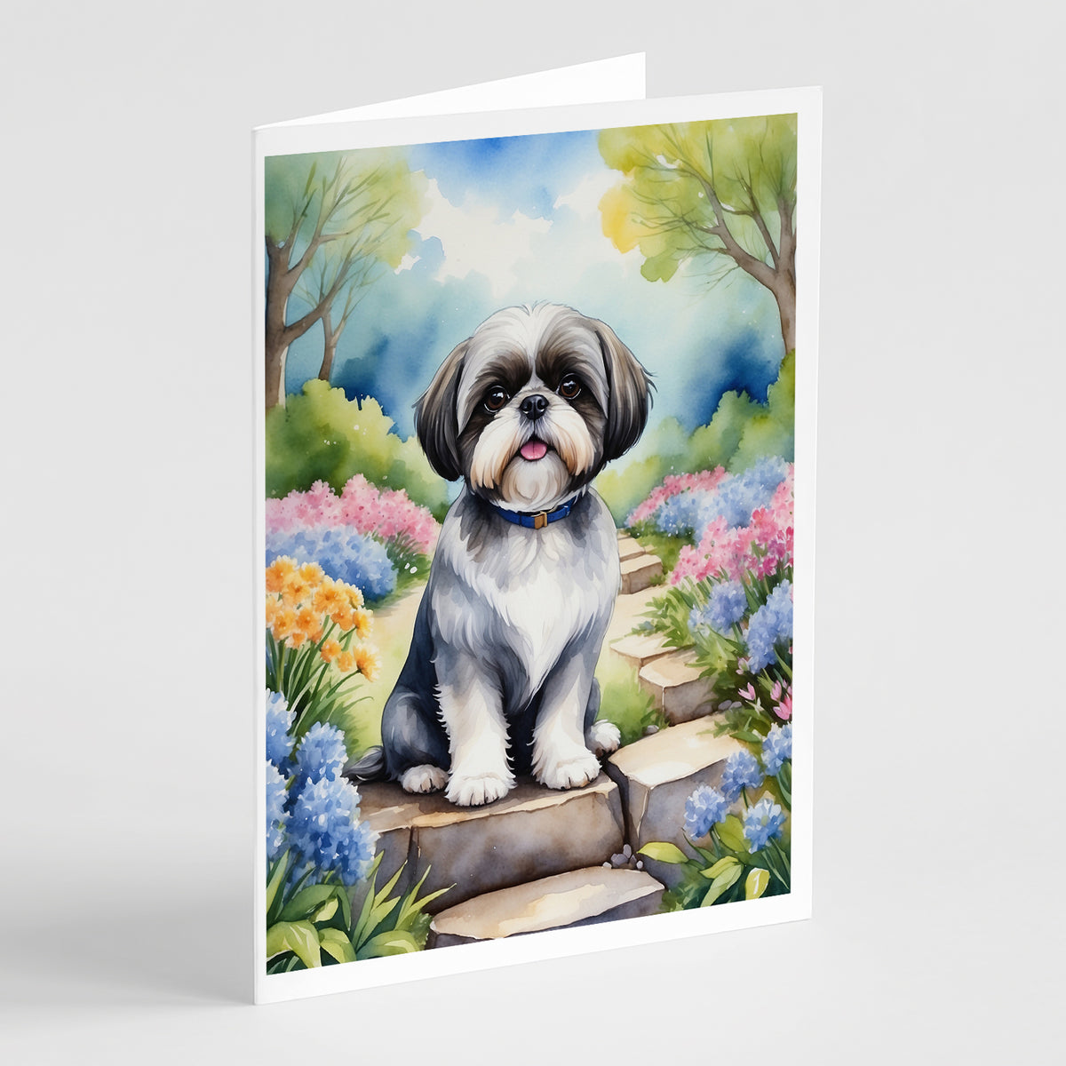 Buy this Shih Tzu Spring Path Greeting Cards Pack of 8