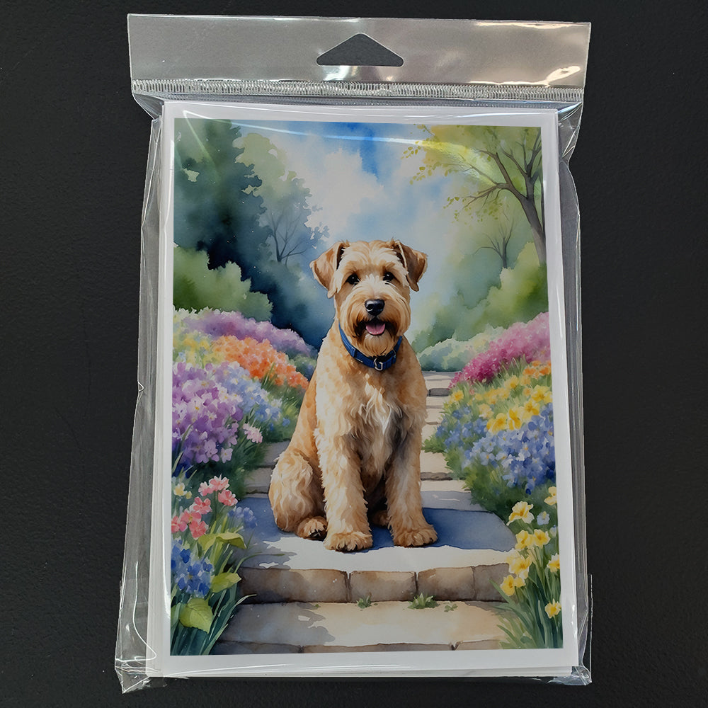 Wheaten Terrier Spring Path Greeting Cards Pack of 8