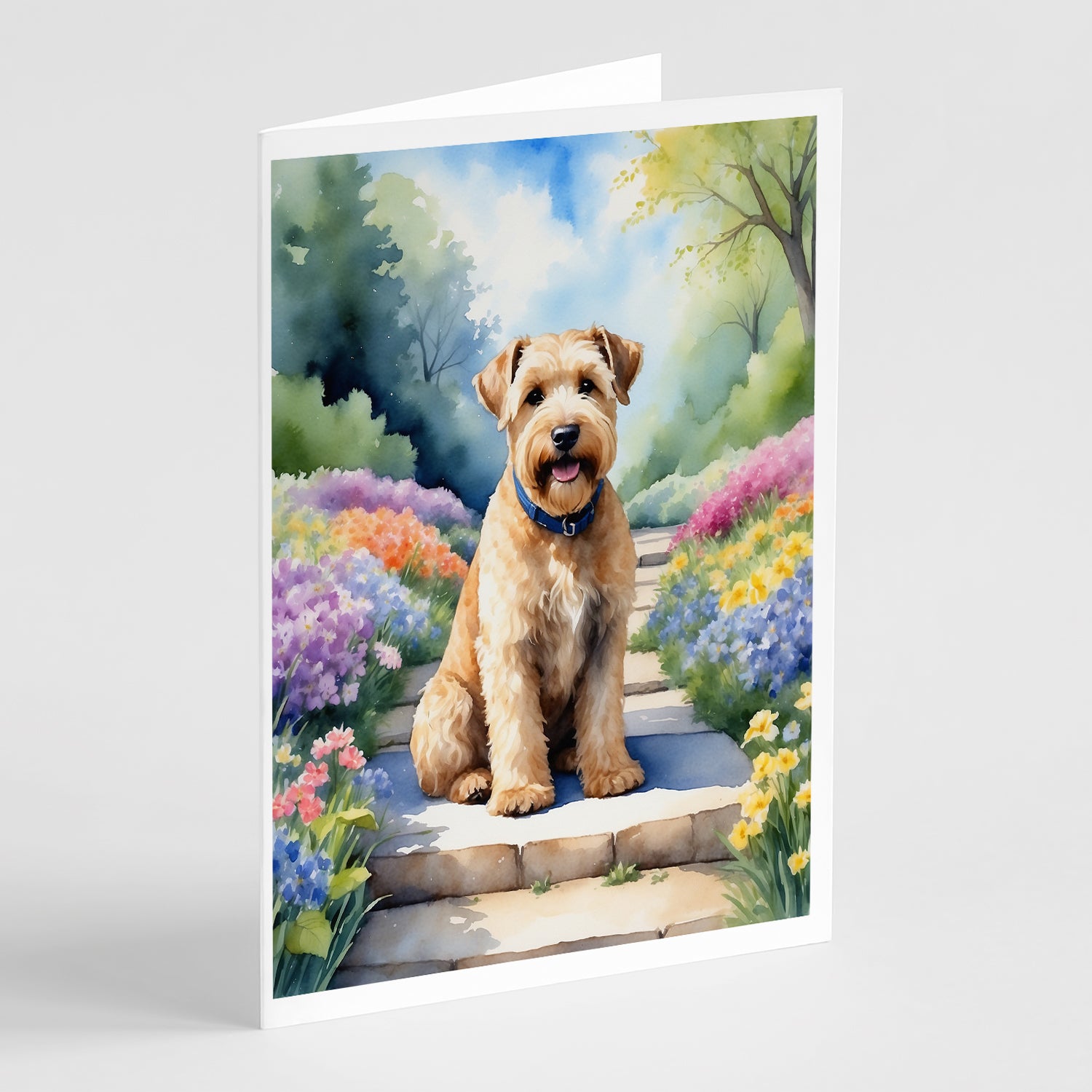 Buy this Wheaten Terrier Spring Path Greeting Cards Pack of 8
