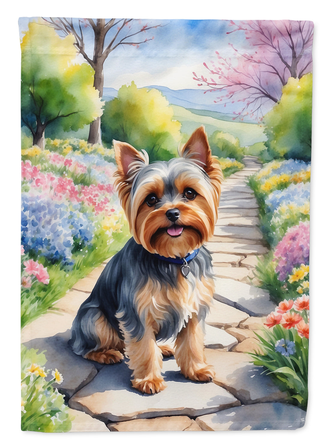 Buy this Yorkshire Terrier Spring Path House Flag