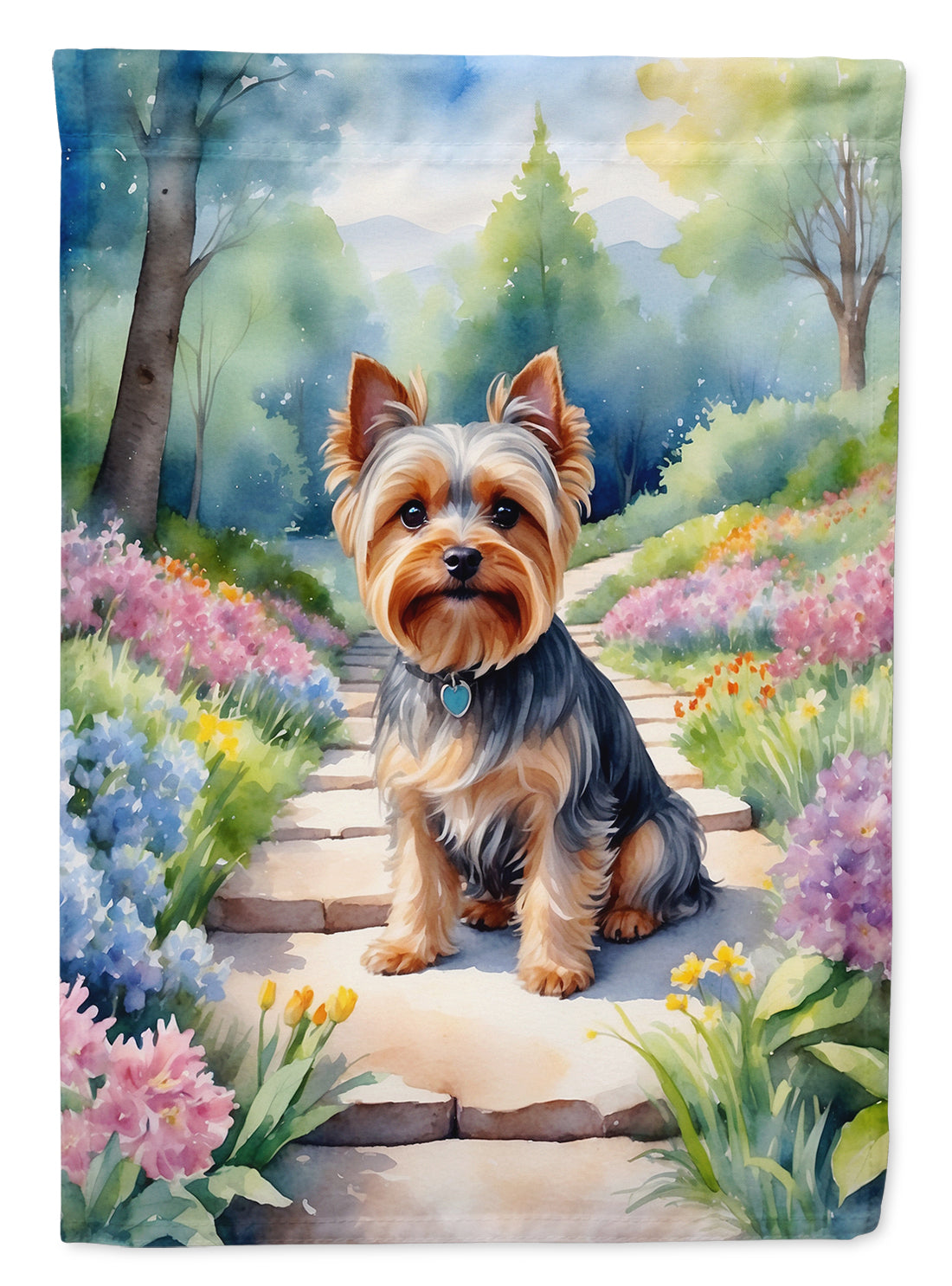 Buy this Yorkshire Terrier Spring Path Garden Flag