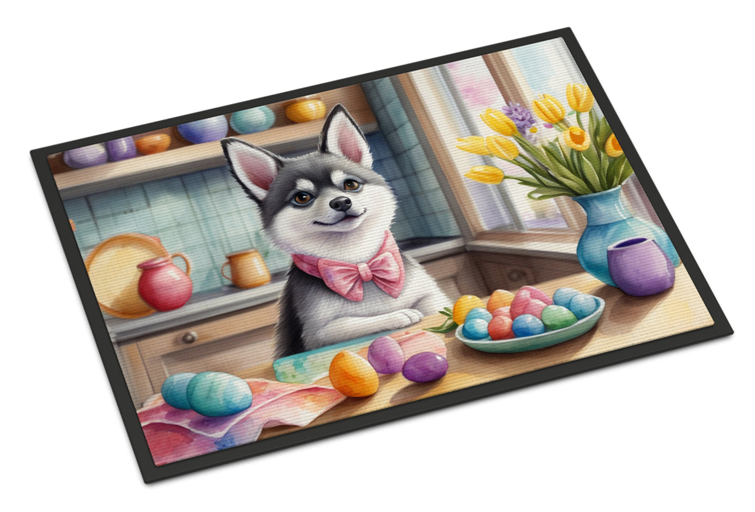 Buy this Decorating Easter Alaskan Klee Kai Doormat