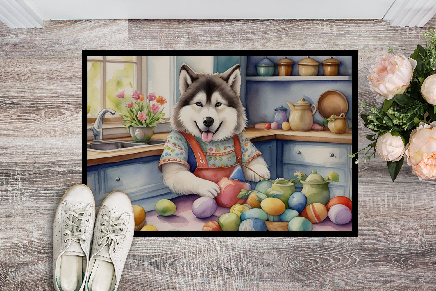 Buy this Decorating Easter Alaskan Malamute Doormat