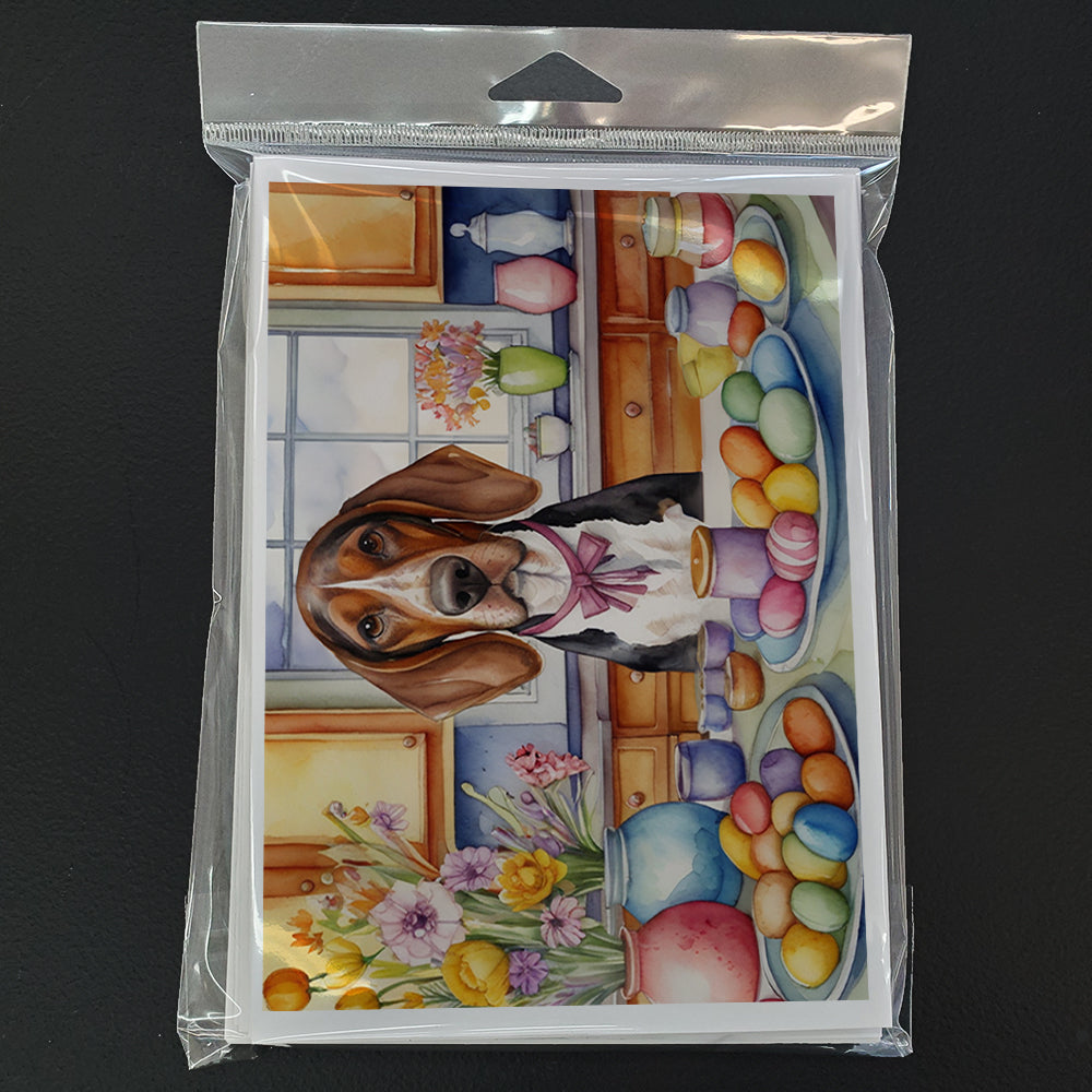 Decorating Easter American English Coonhound Greeting Cards Pack of 8