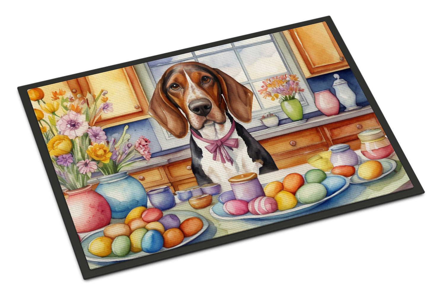 Buy this Decorating Easter American English Coonhound Doormat