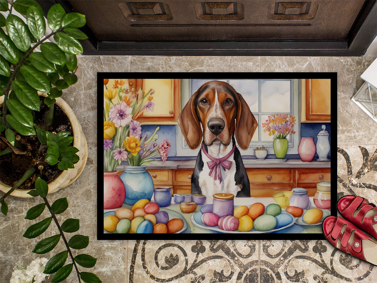Caroline's Treasures Decorating Easter American English Coonhound Doormat-24x36 Indoor / Outdoor Rug | Made in USA