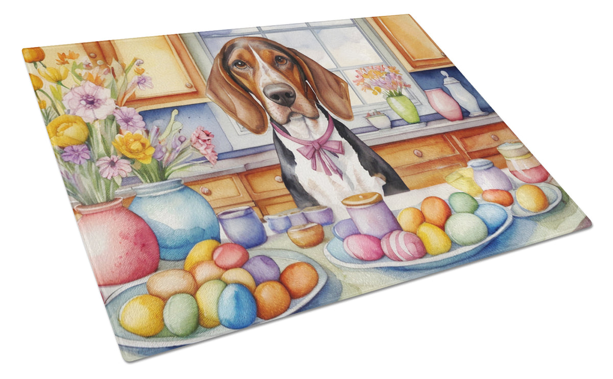 Buy this Decorating Easter American English Coonhound Glass Cutting Board