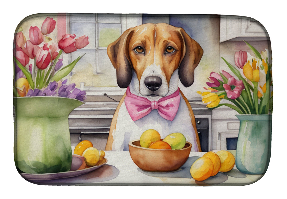 Buy this Decorating Easter American Foxhound Dish Drying Mat