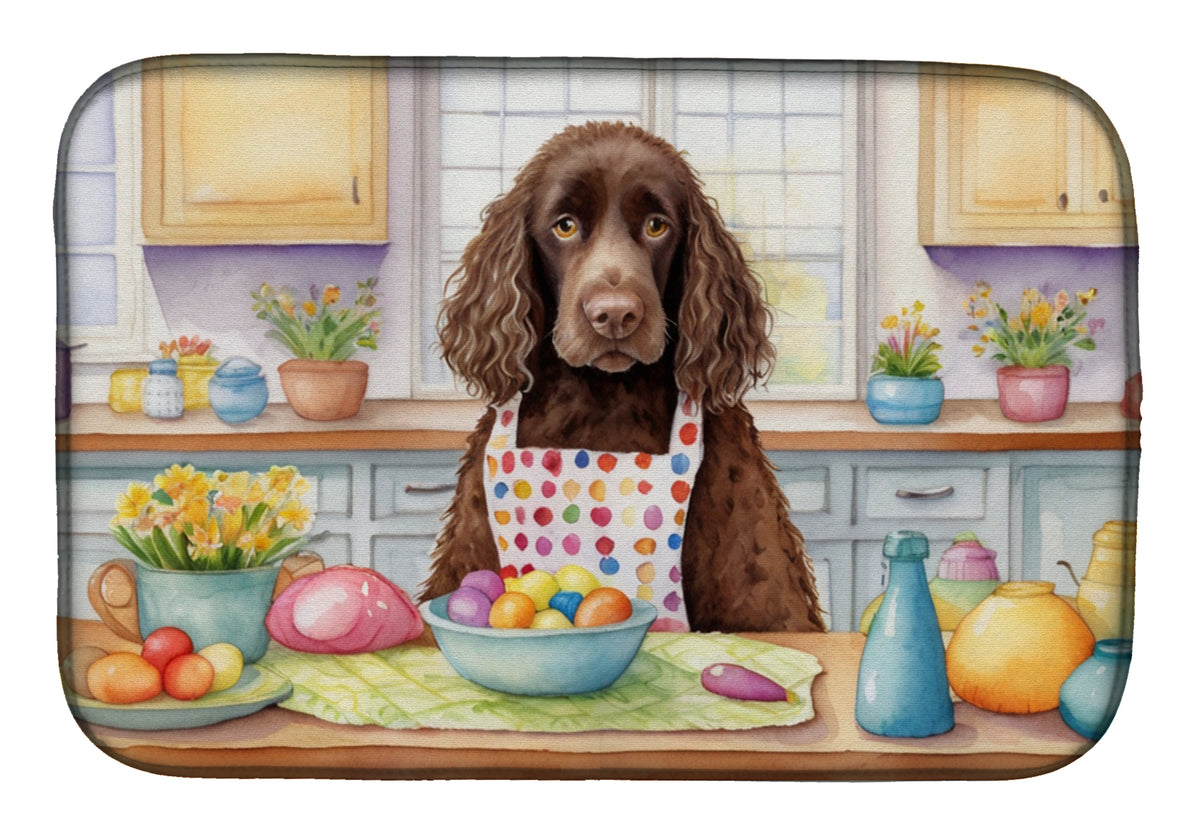 Buy this Decorating Easter American Water Spaniel Dish Drying Mat