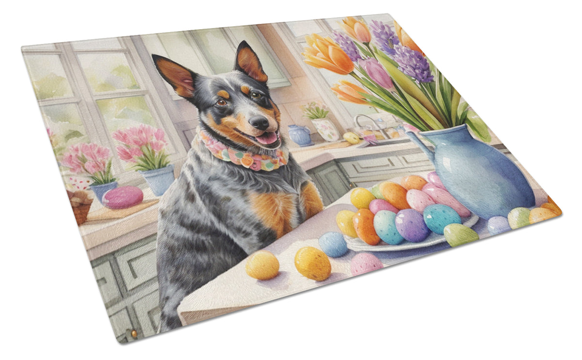 Buy this Decorating Easter Australian Cattle Dog Glass Cutting Board