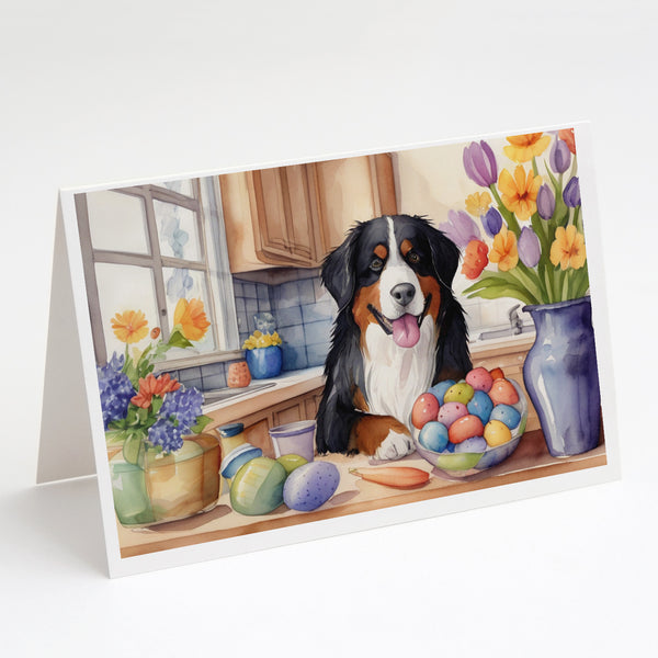 Buy this Decorating Easter Bernese Mountain Dog Greeting Cards Pack of 8