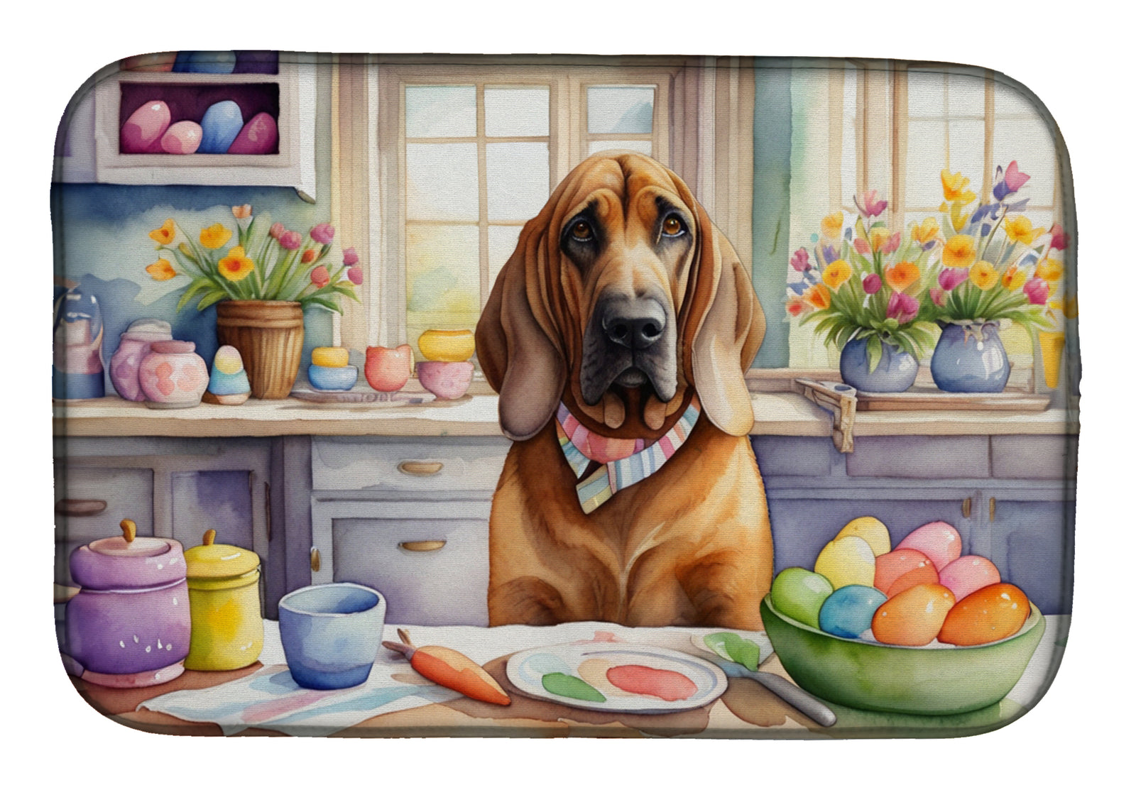 Buy this Decorating Easter Bloodhound Dish Drying Mat