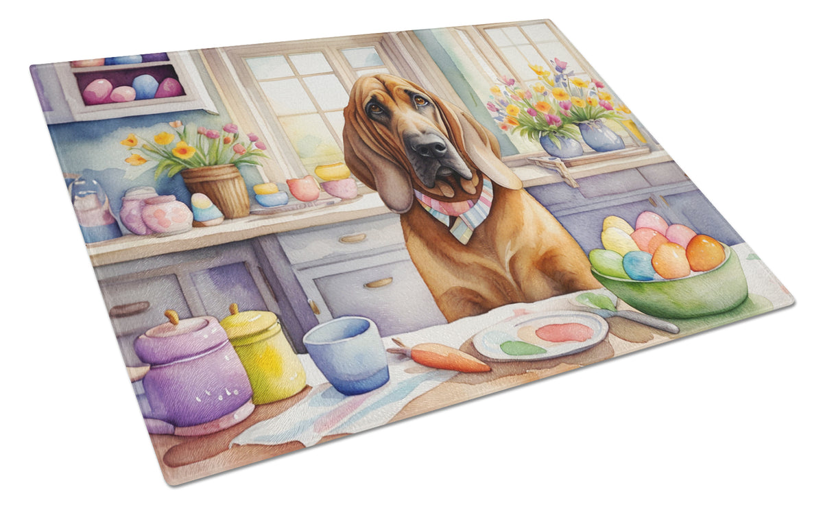 Buy this Decorating Easter Bloodhound Glass Cutting Board