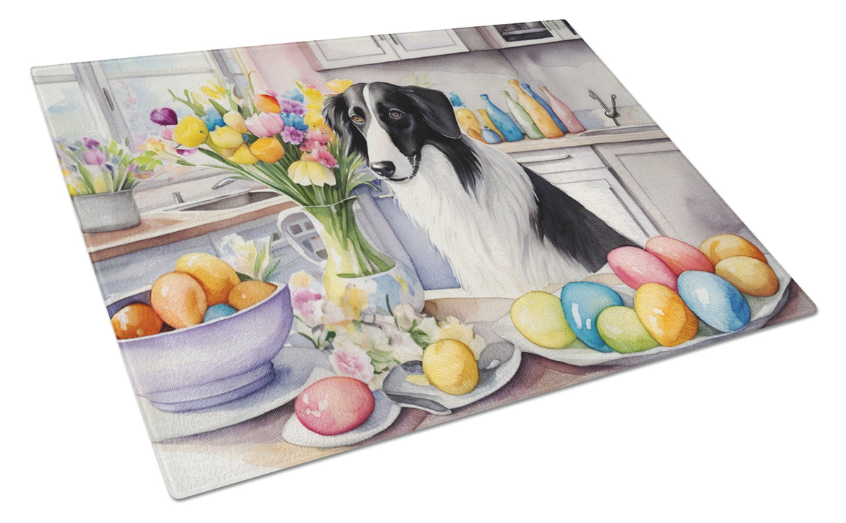 Buy this Decorating Easter Borzoi Glass Cutting Board