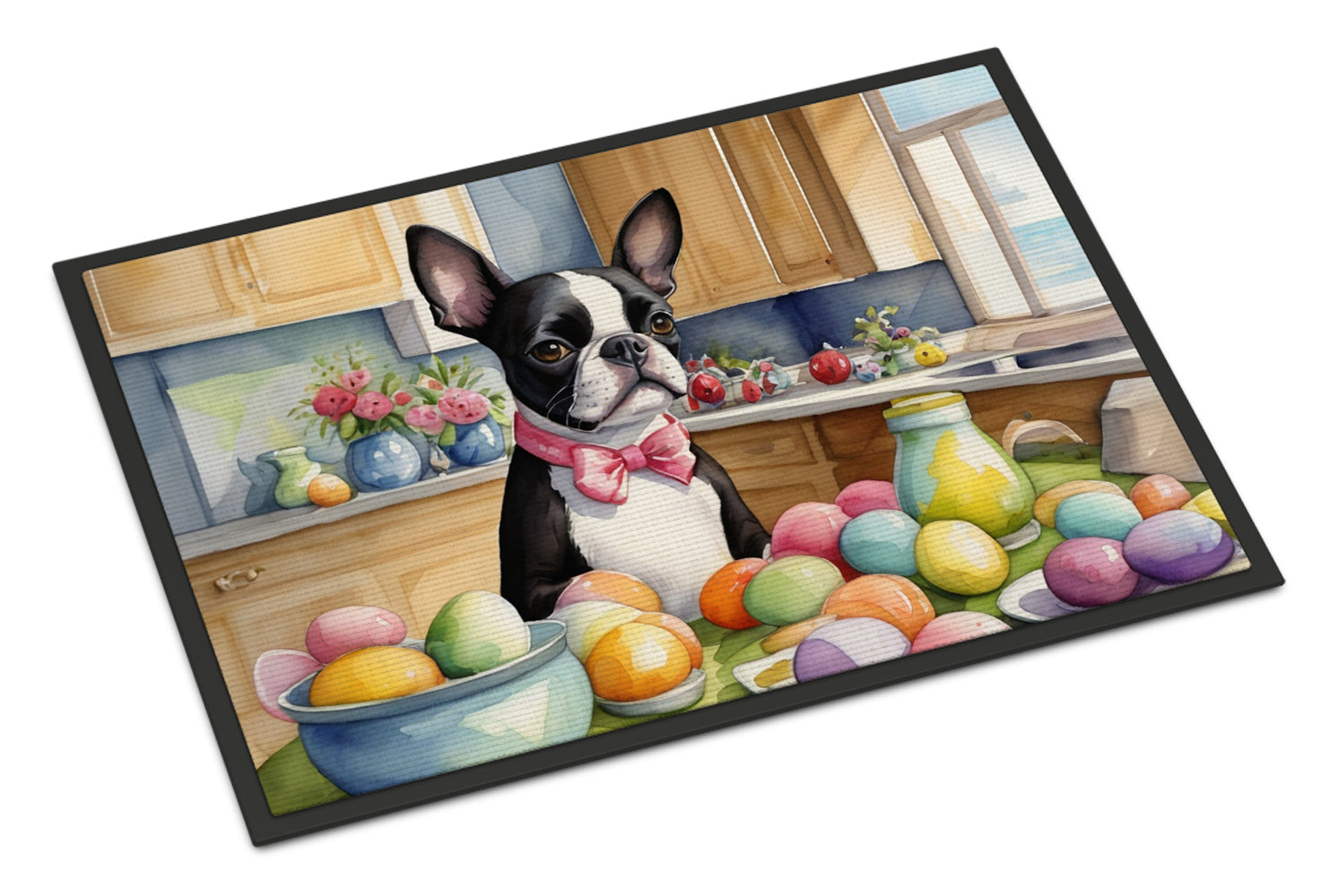 Buy this Decorating Easter Boston Terrier Doormat