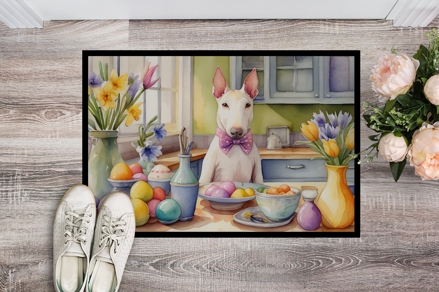 Buy this Decorating Easter Bull Terrier Doormat