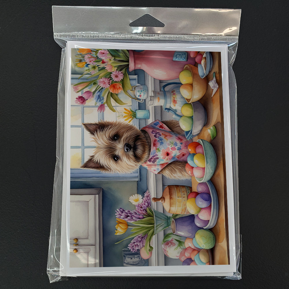 Decorating Easter Cairn Terrier Greeting Cards Pack of 8