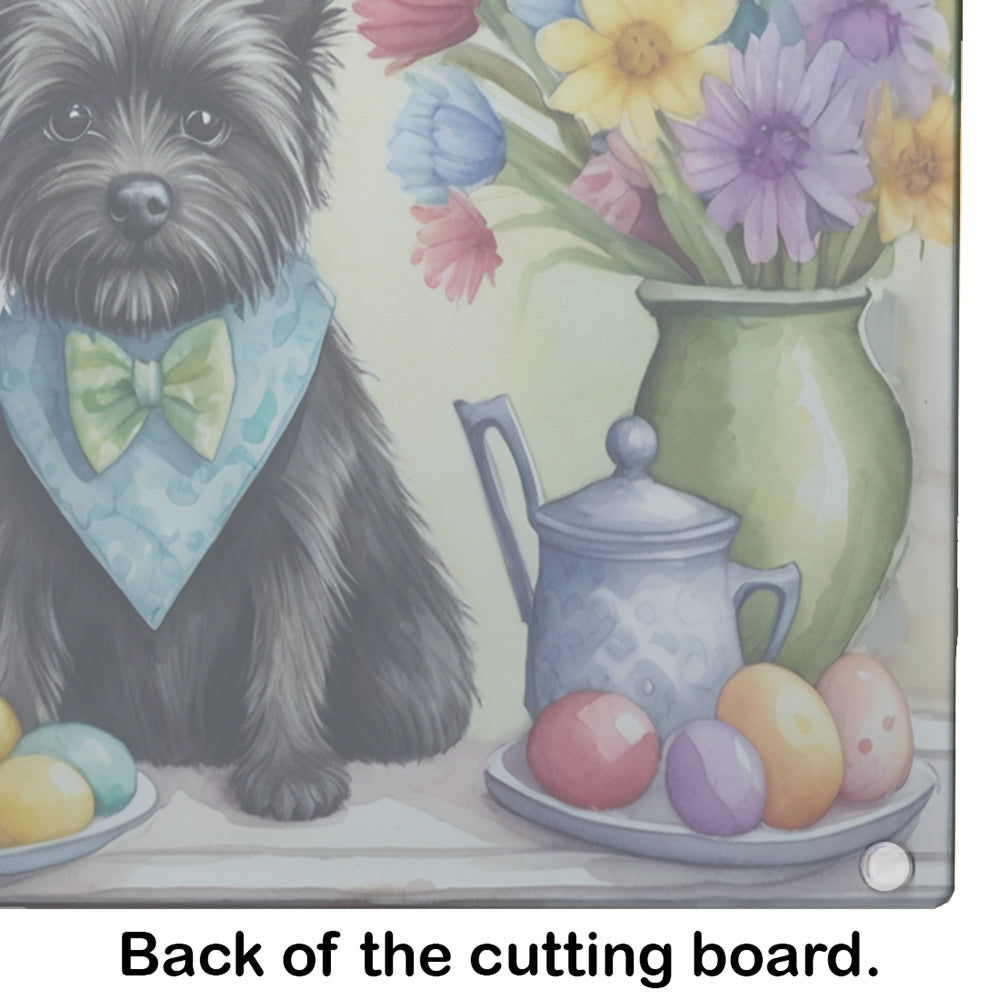 Decorating Easter Cairn Terrier Glass Cutting Board