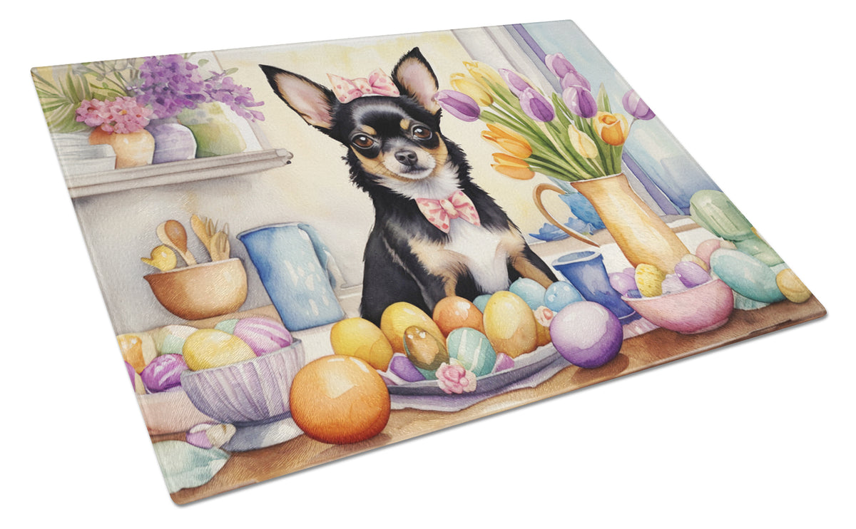 Buy this Decorating Easter Chihuahua Glass Cutting Board