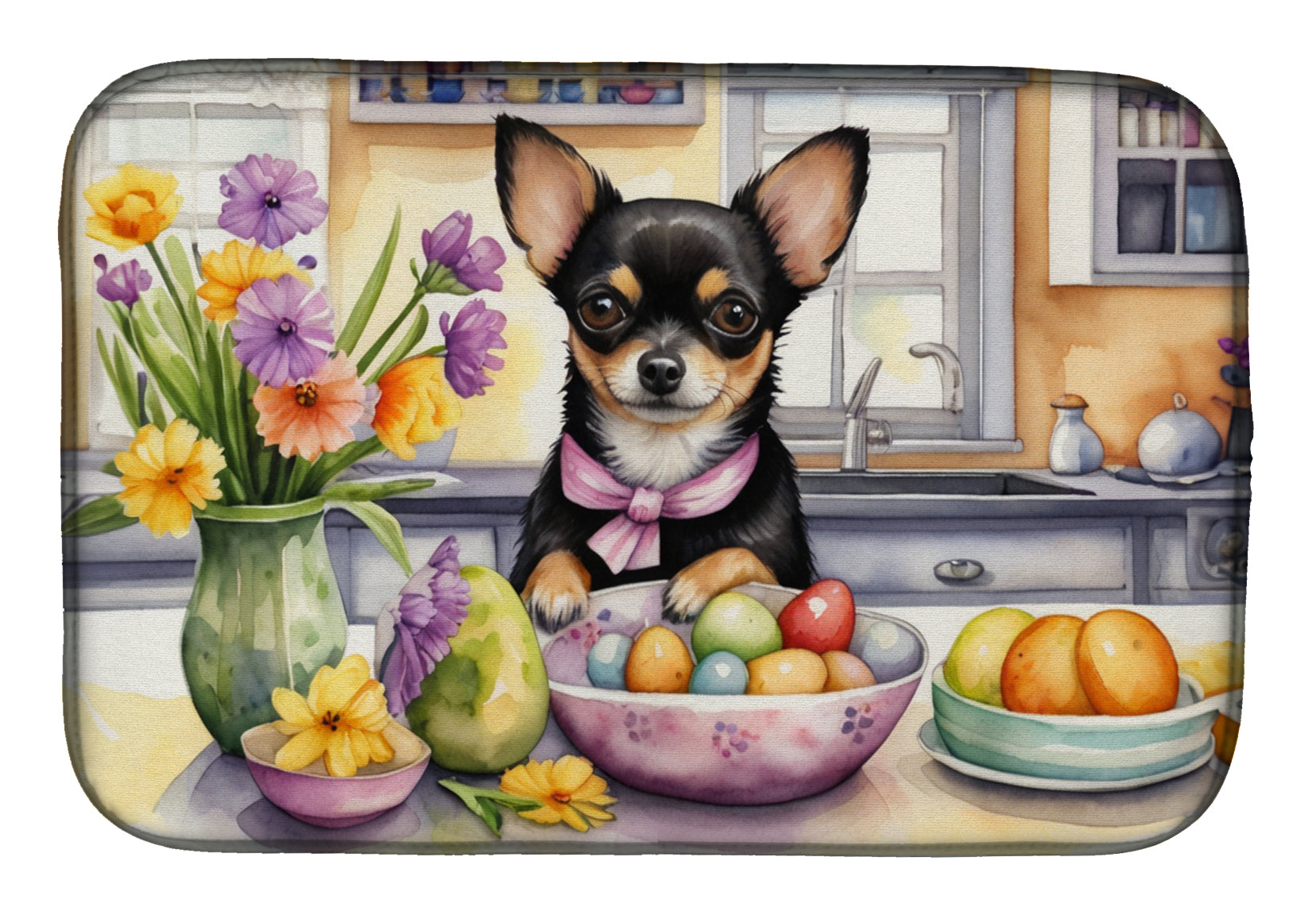 Buy this Decorating Easter Chihuahua Dish Drying Mat