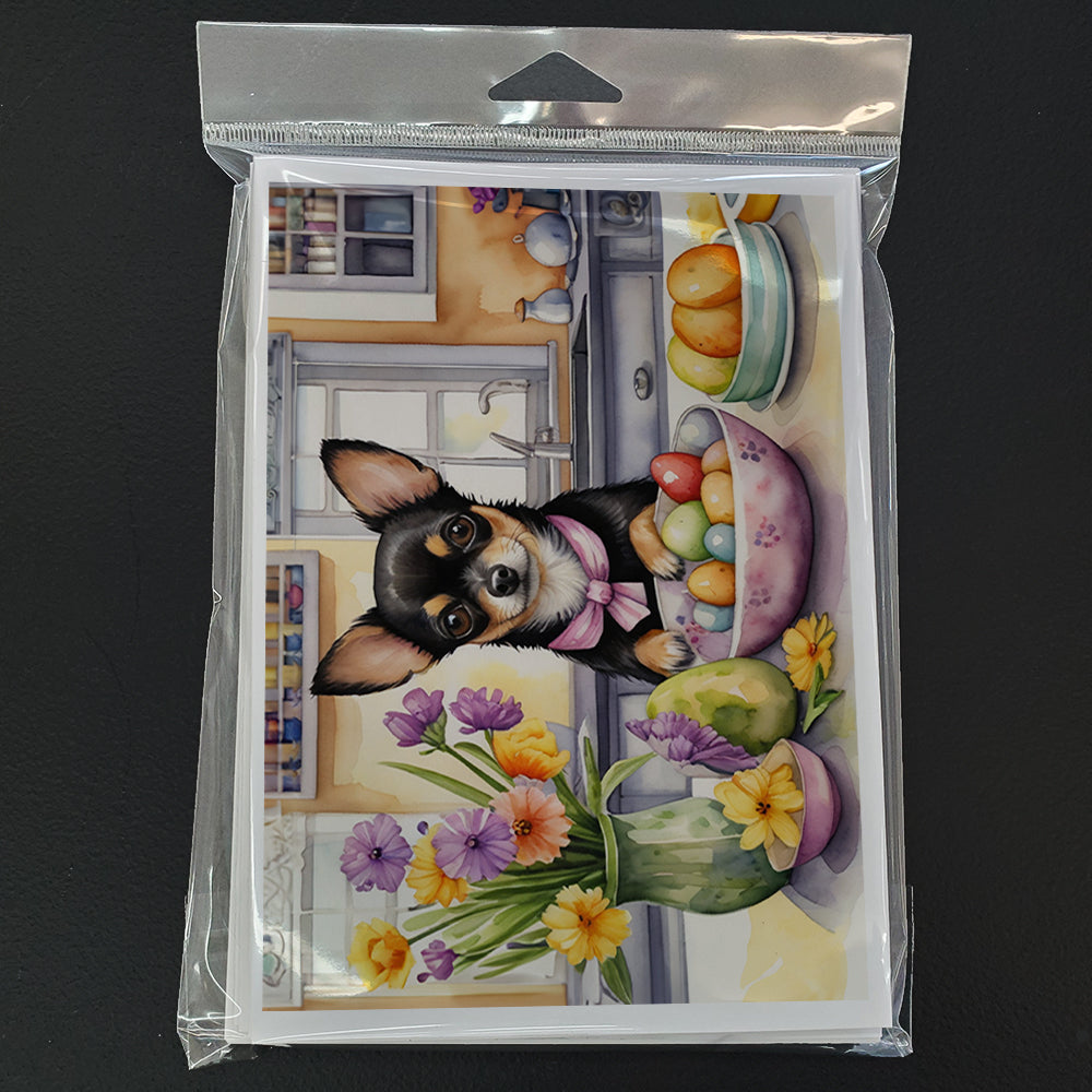 Decorating Easter Chihuahua Greeting Cards Pack of 8