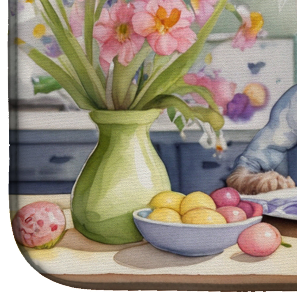 Decorating Easter Chinese Crested Dish Drying Mat