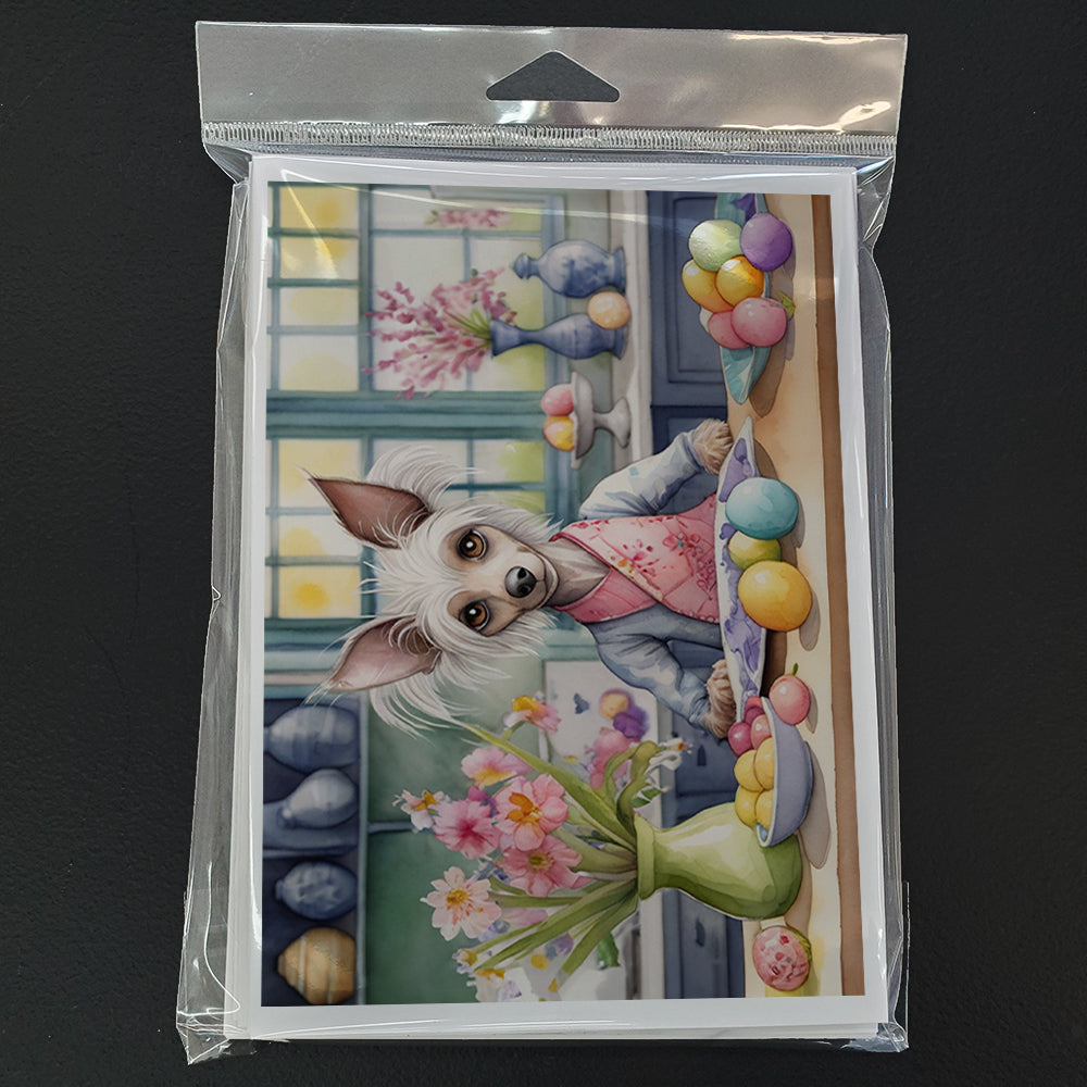 Decorating Easter Chinese Crested Greeting Cards Pack of 8