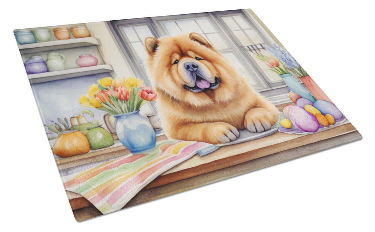 Buy this Decorating Easter Chow Chow Glass Cutting Board