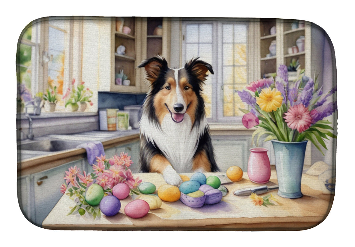 Buy this Decorating Easter Collie Dish Drying Mat