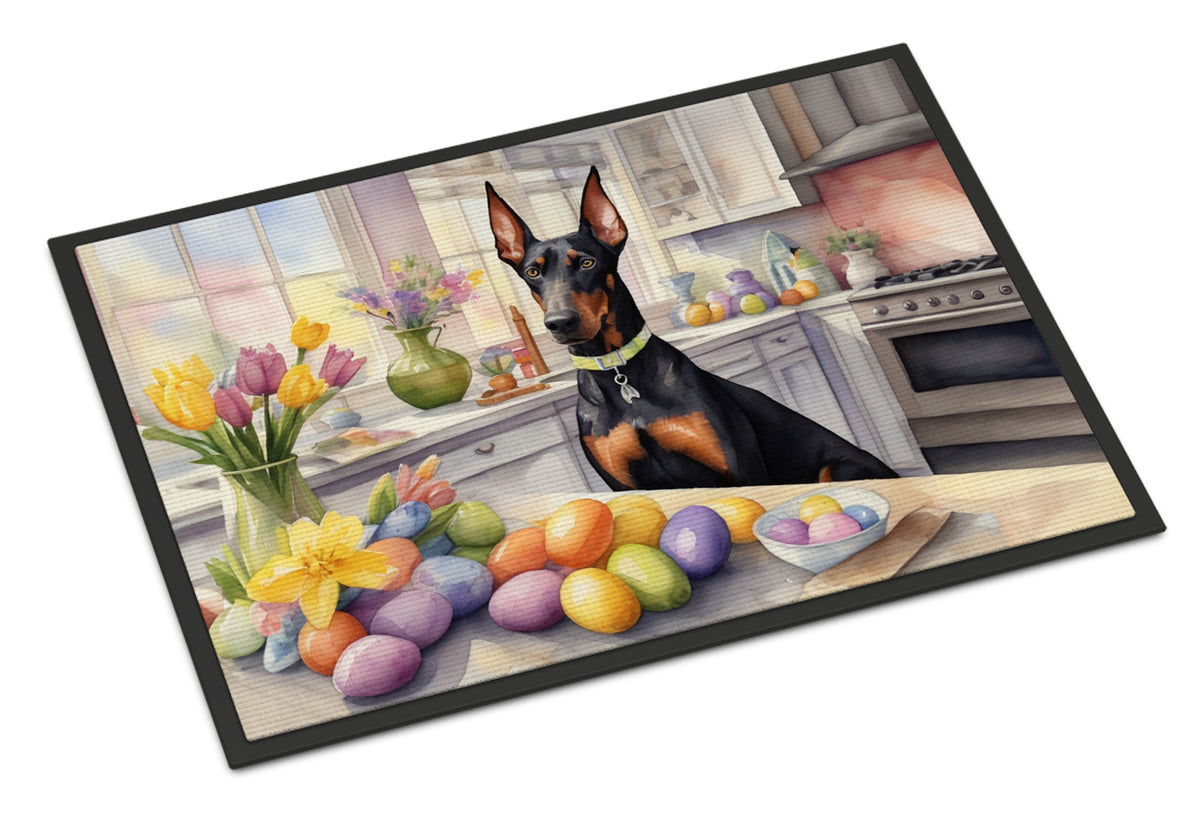 Buy this Decorating Easter Doberman Pinscher Doormat