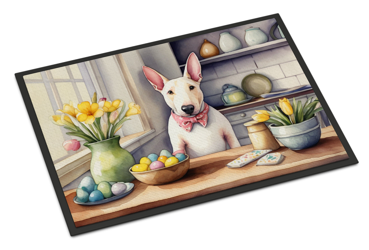 Buy this Decorating Easter English Bull Terrier Doormat