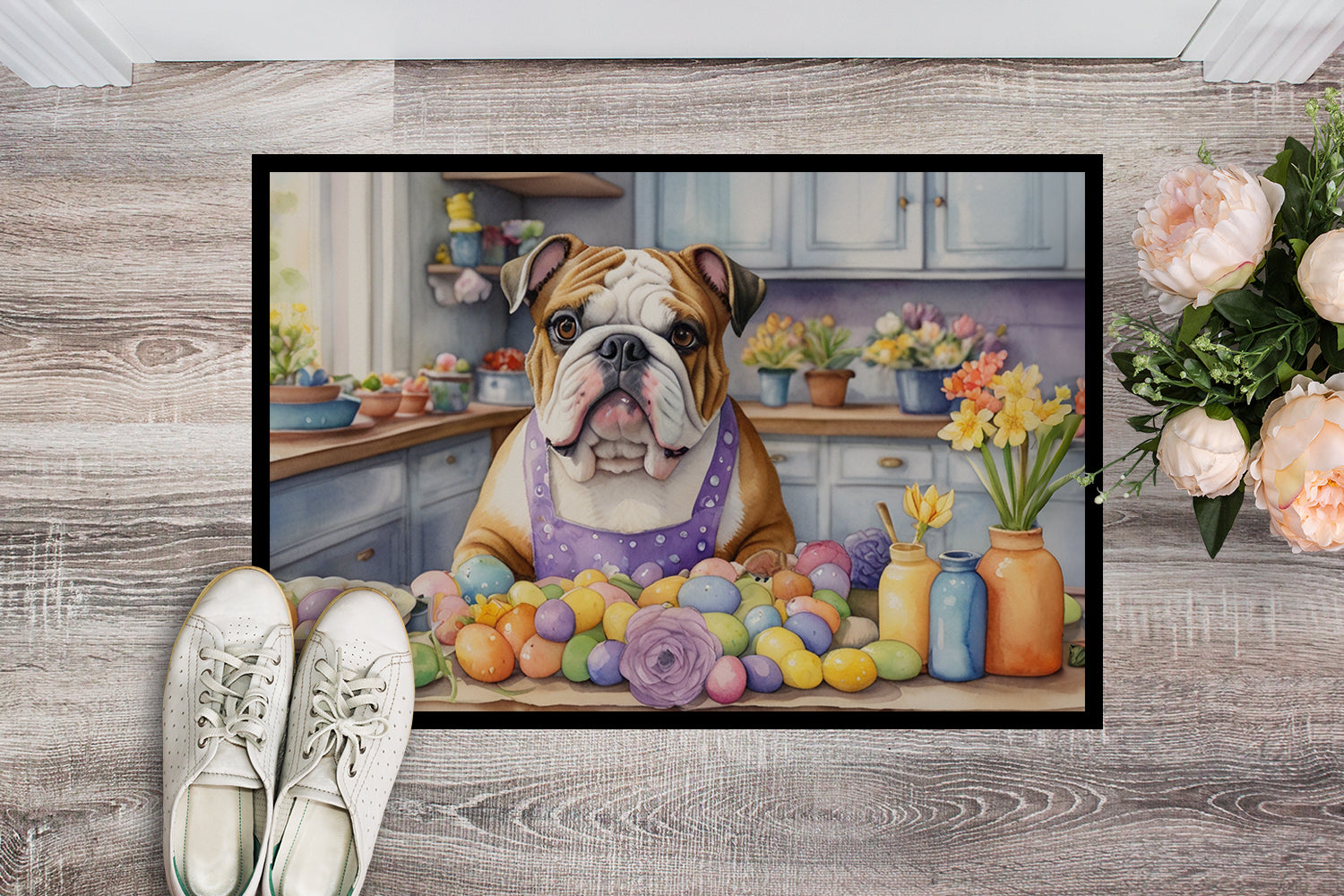 Buy this Decorating Easter English Bulldog Doormat