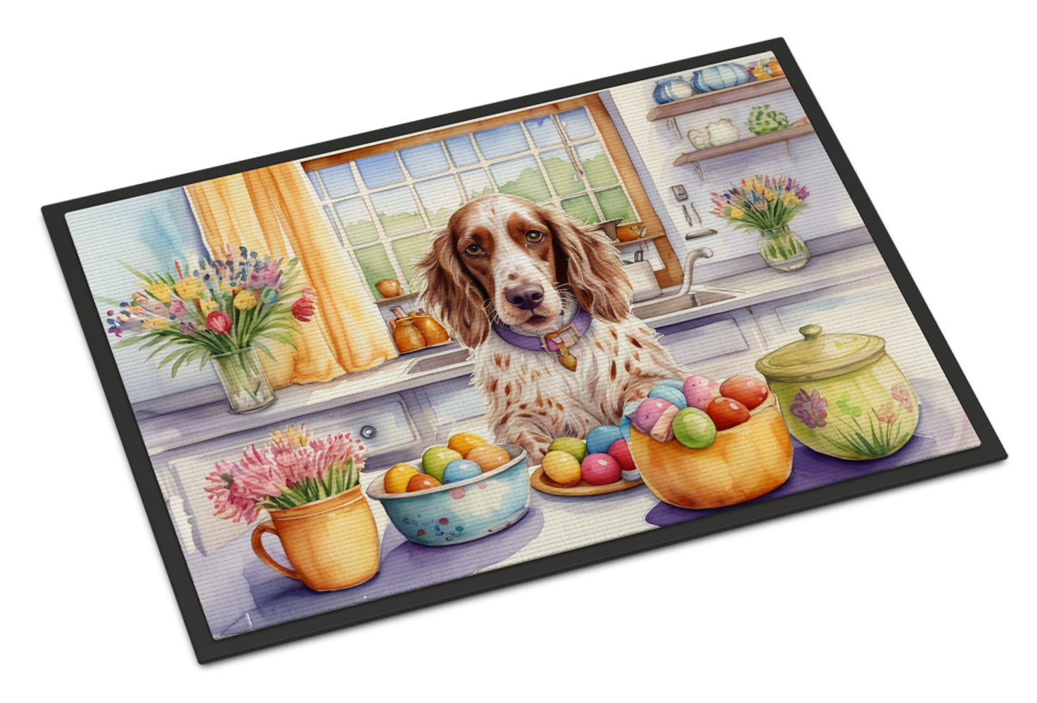 Buy this Decorating Easter English Setter Doormat