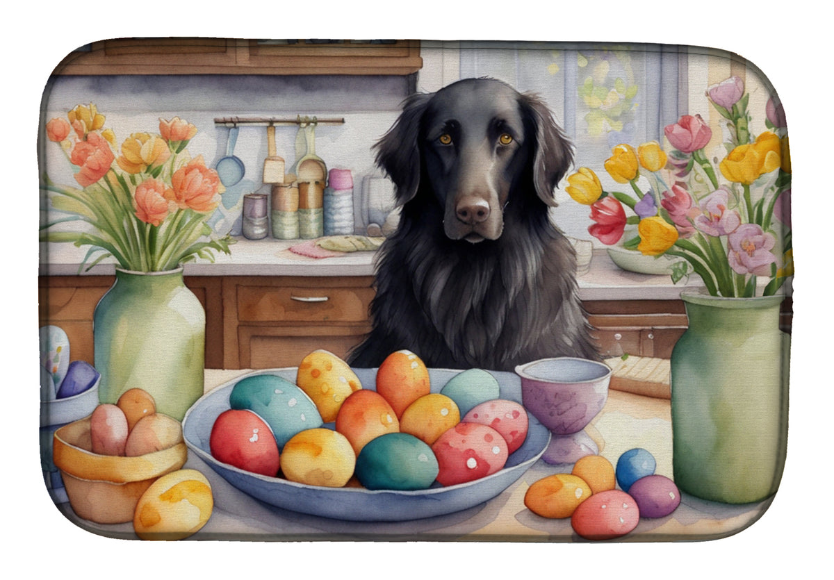 Buy this Decorating Easter Flat-Coated Retriever Dish Drying Mat