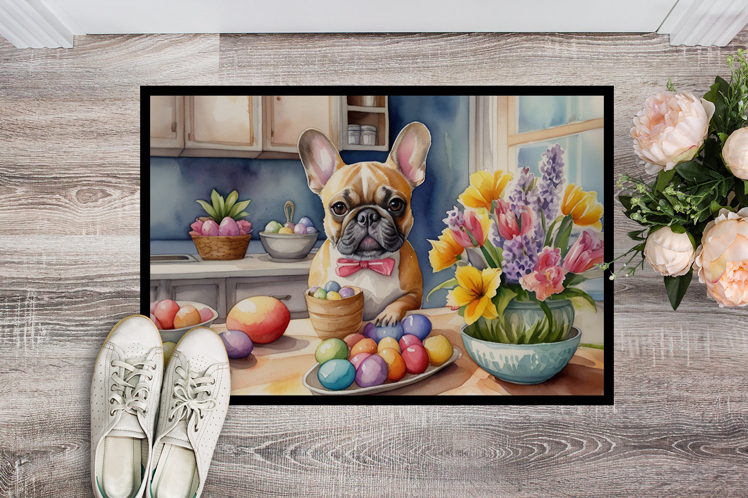 Buy this Decorating Easter French Bulldog Doormat