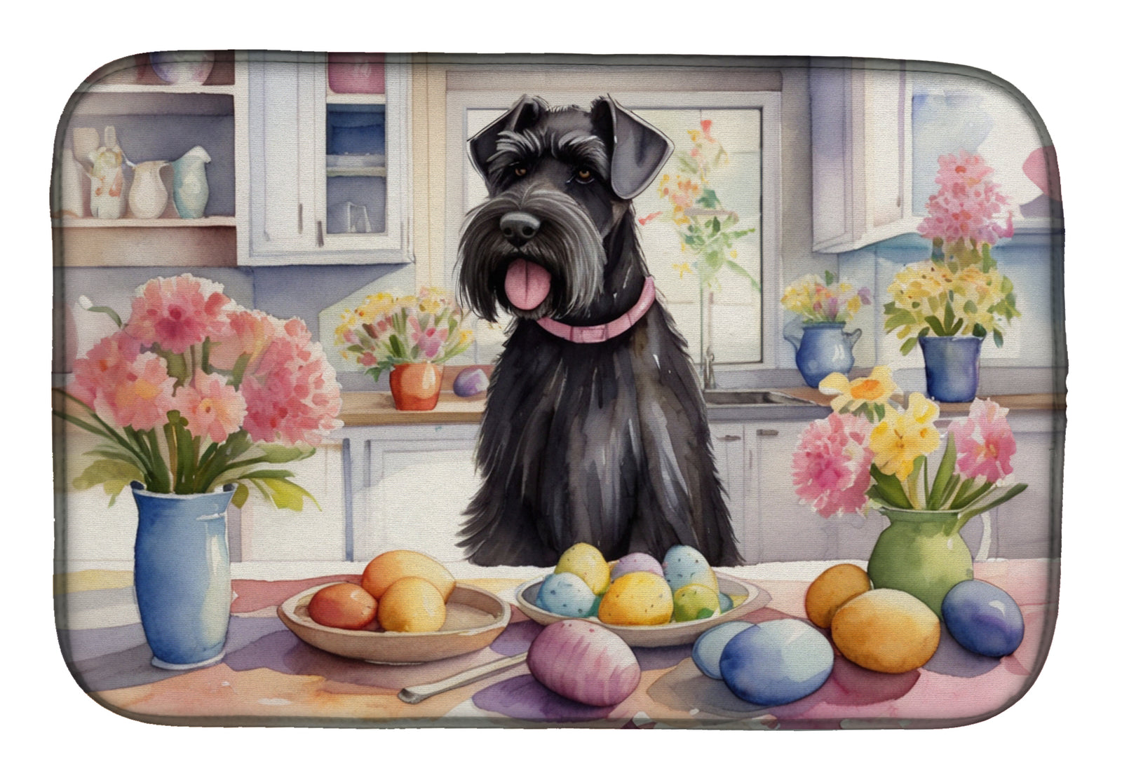 Buy this Decorating Easter Giant Schnauzer Dish Drying Mat