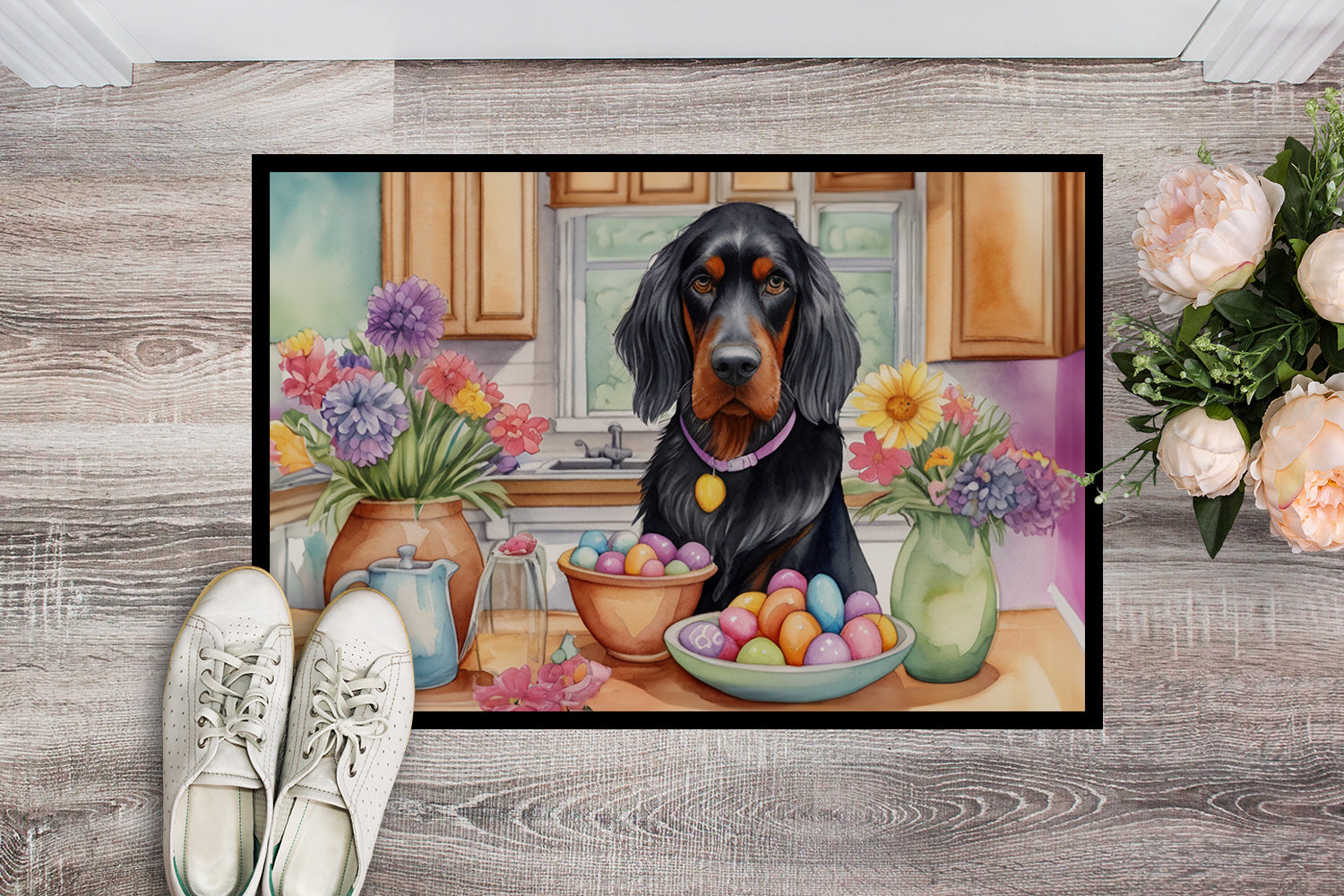 Buy this Decorating Easter Gordon Setter Doormat