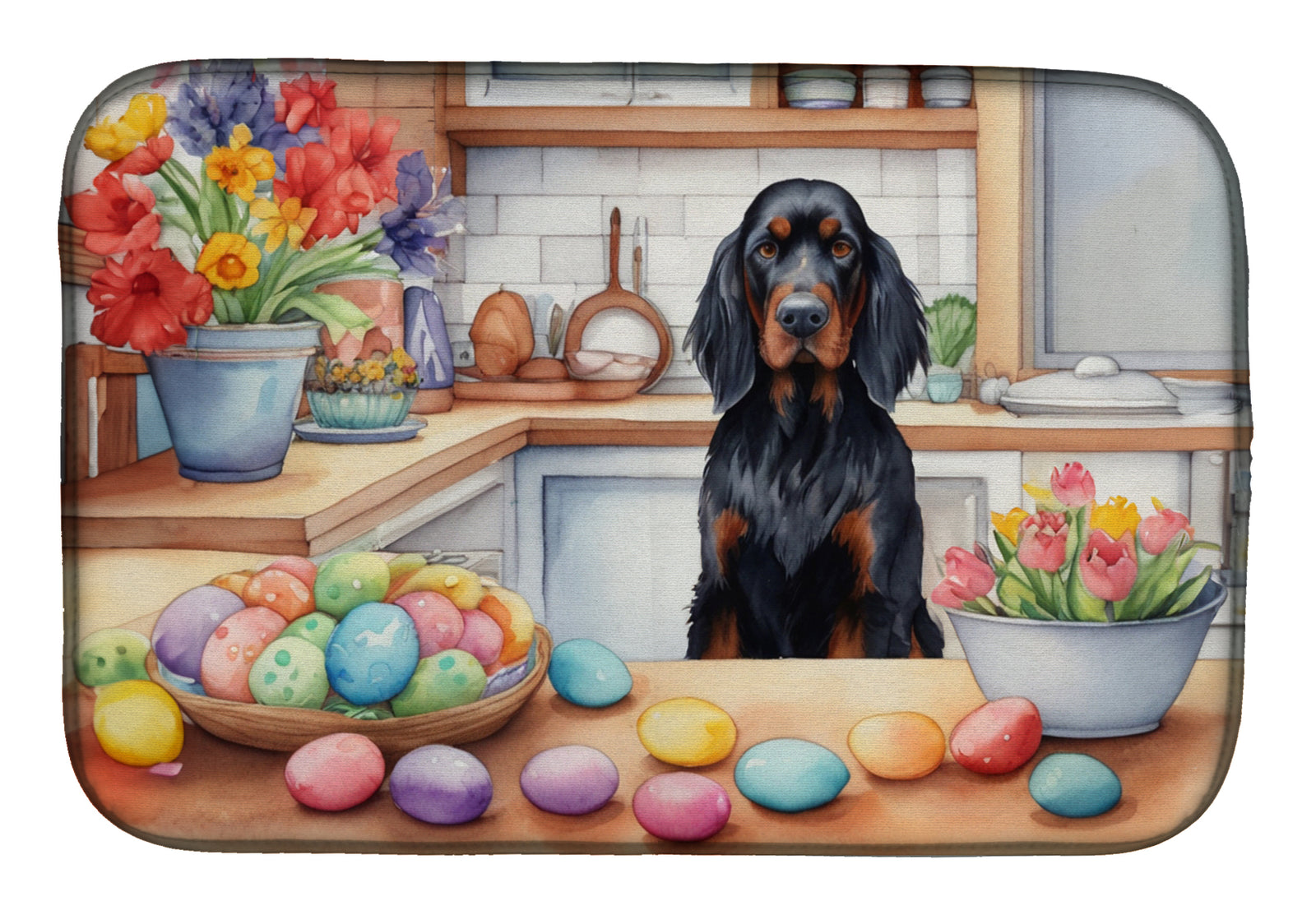 Buy this Decorating Easter Gordon Setter Dish Drying Mat