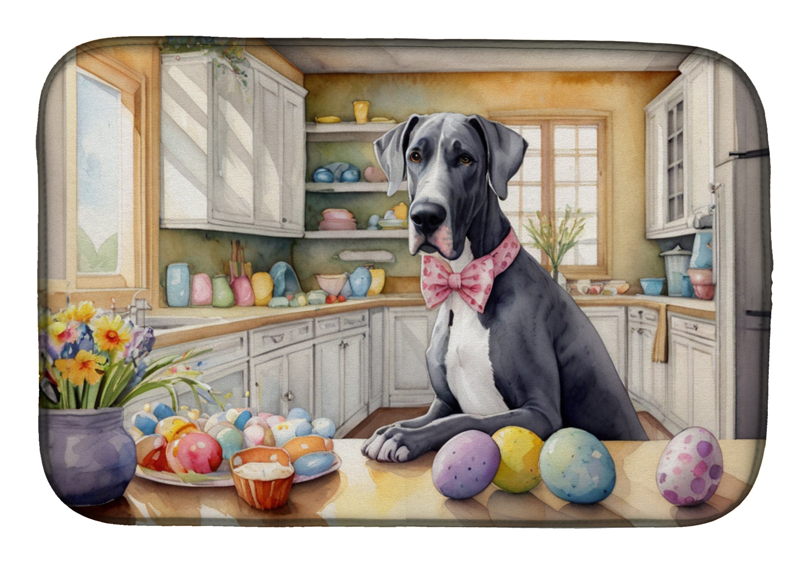 Buy this Decorating Easter Great Dane Dish Drying Mat