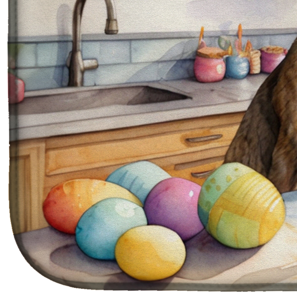 Decorating Easter Greyhound Dish Drying Mat