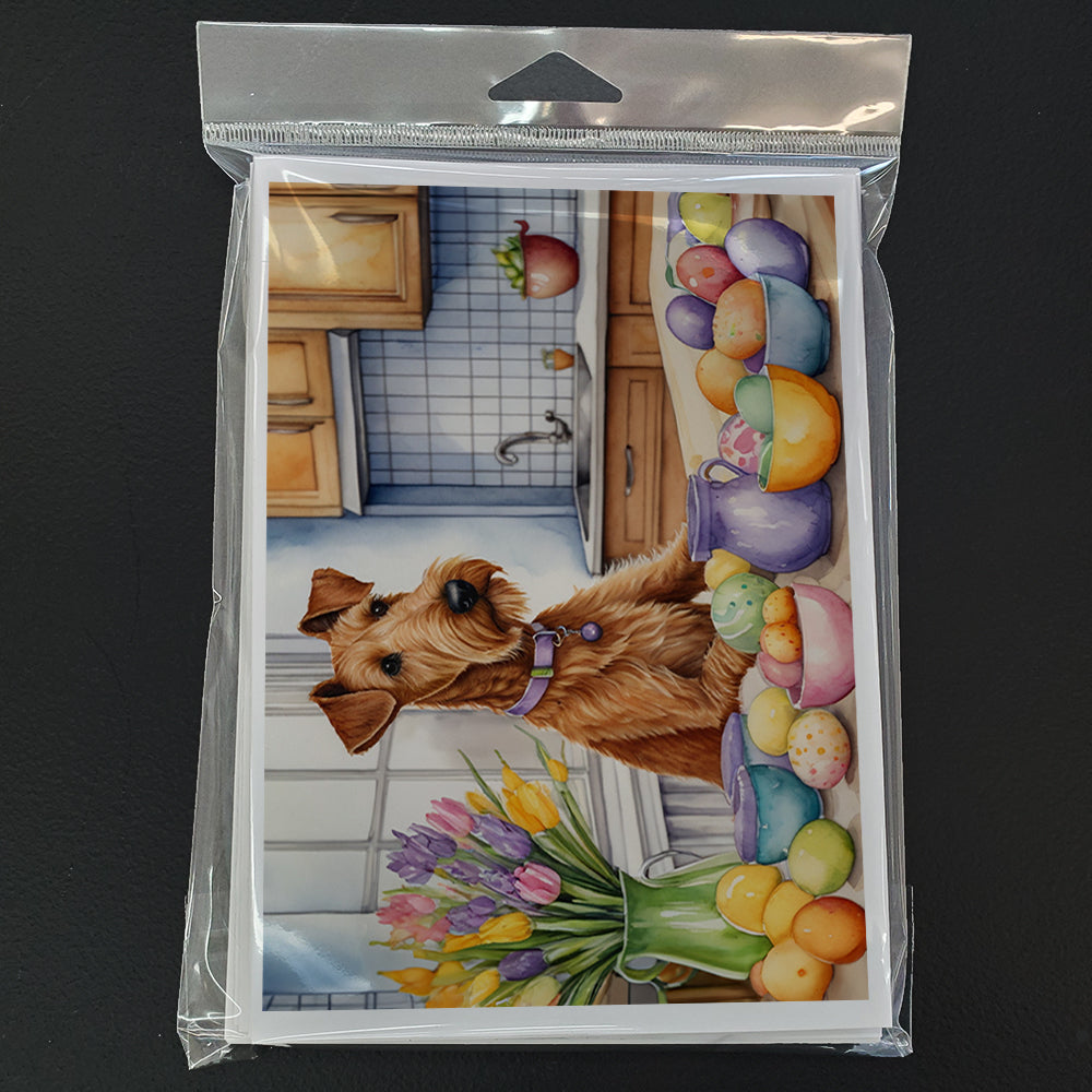 Decorating Easter Irish Terrier Greeting Cards Pack of 8