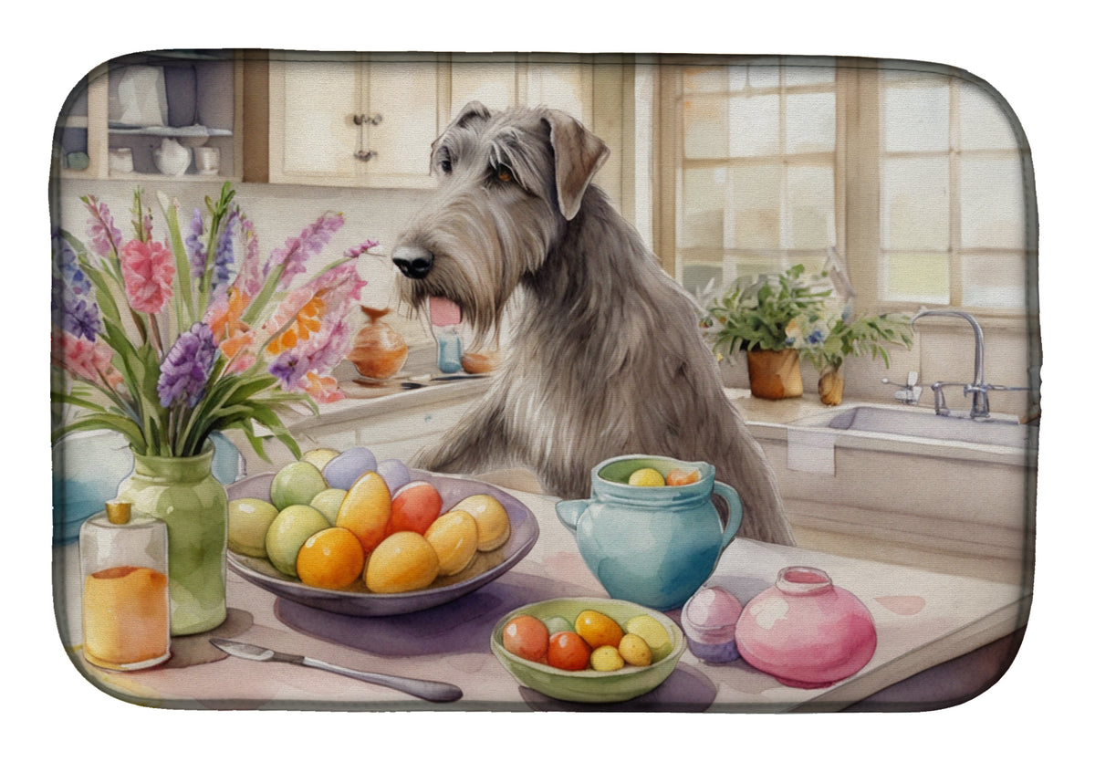 Buy this Decorating Easter Irish Wolfhound Dish Drying Mat
