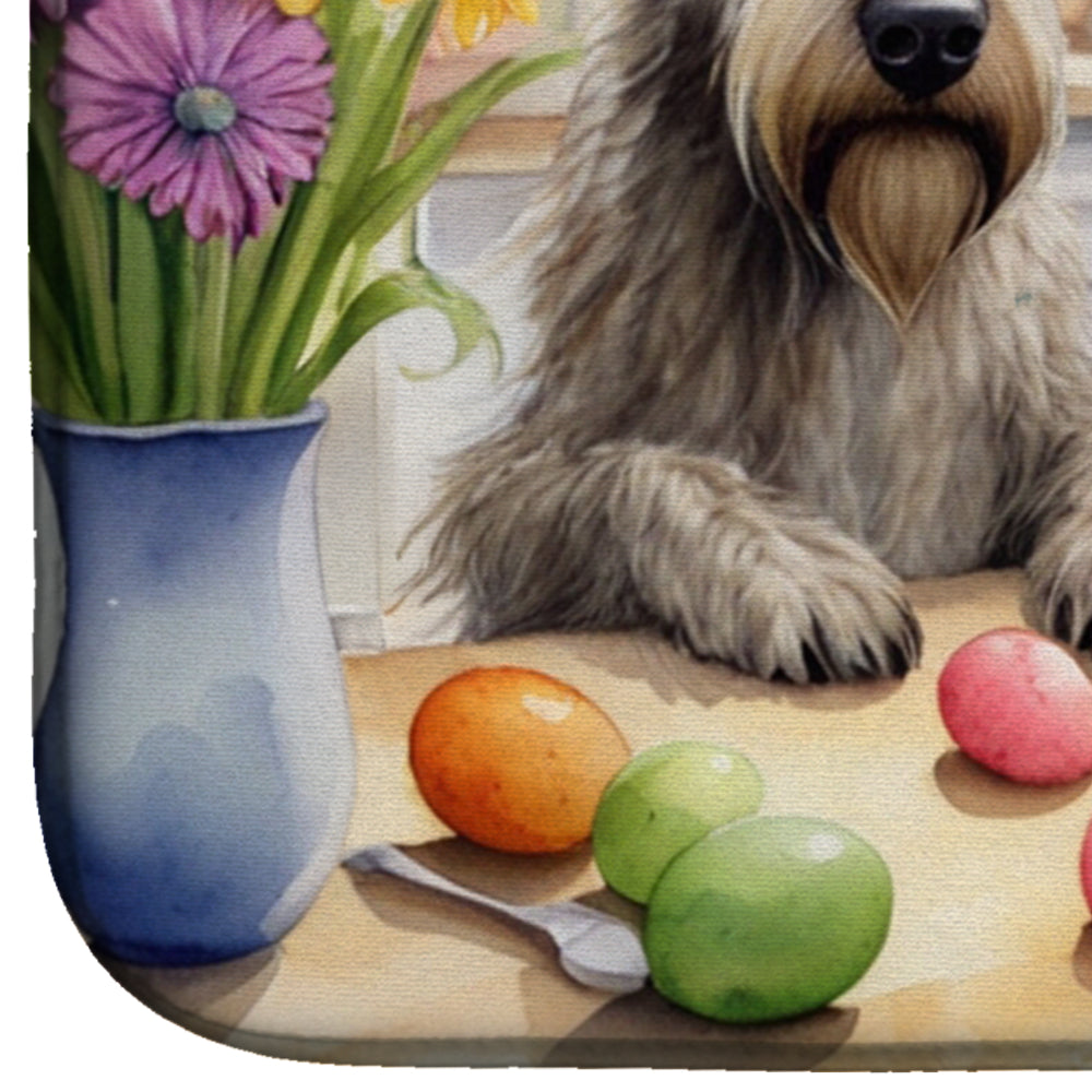 Decorating Easter Irish Wolfhound Dish Drying Mat