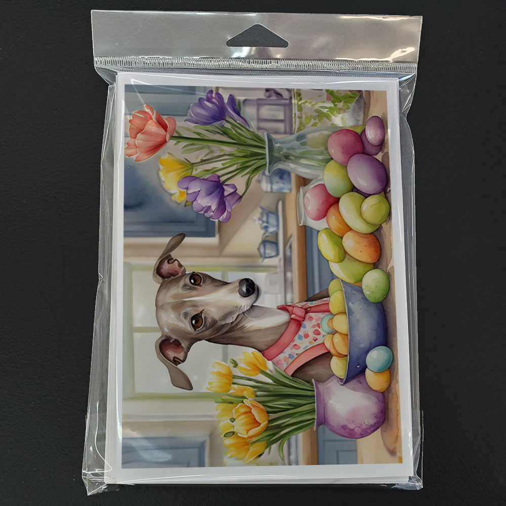 Decorating Easter Italian Greyhound Greeting Cards Pack of 8