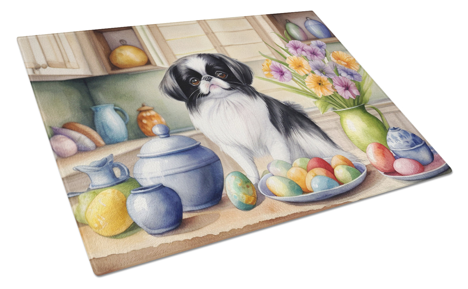 Buy this Decorating Easter Japanese Chin Glass Cutting Board
