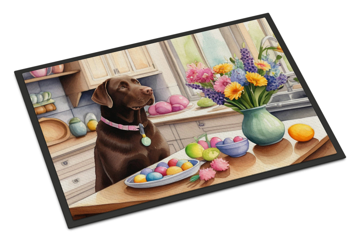 Buy this Decorating Easter Chocolate Labrador Retriever Doormat