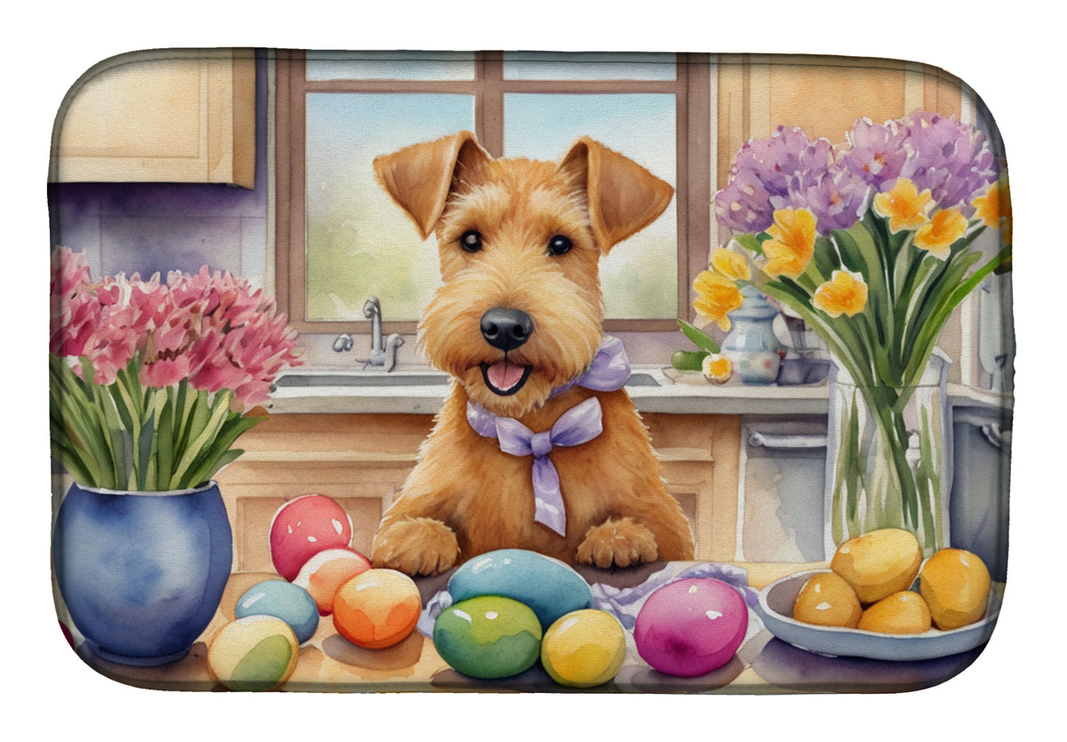 Buy this Decorating Easter Lakeland Terrier Dish Drying Mat