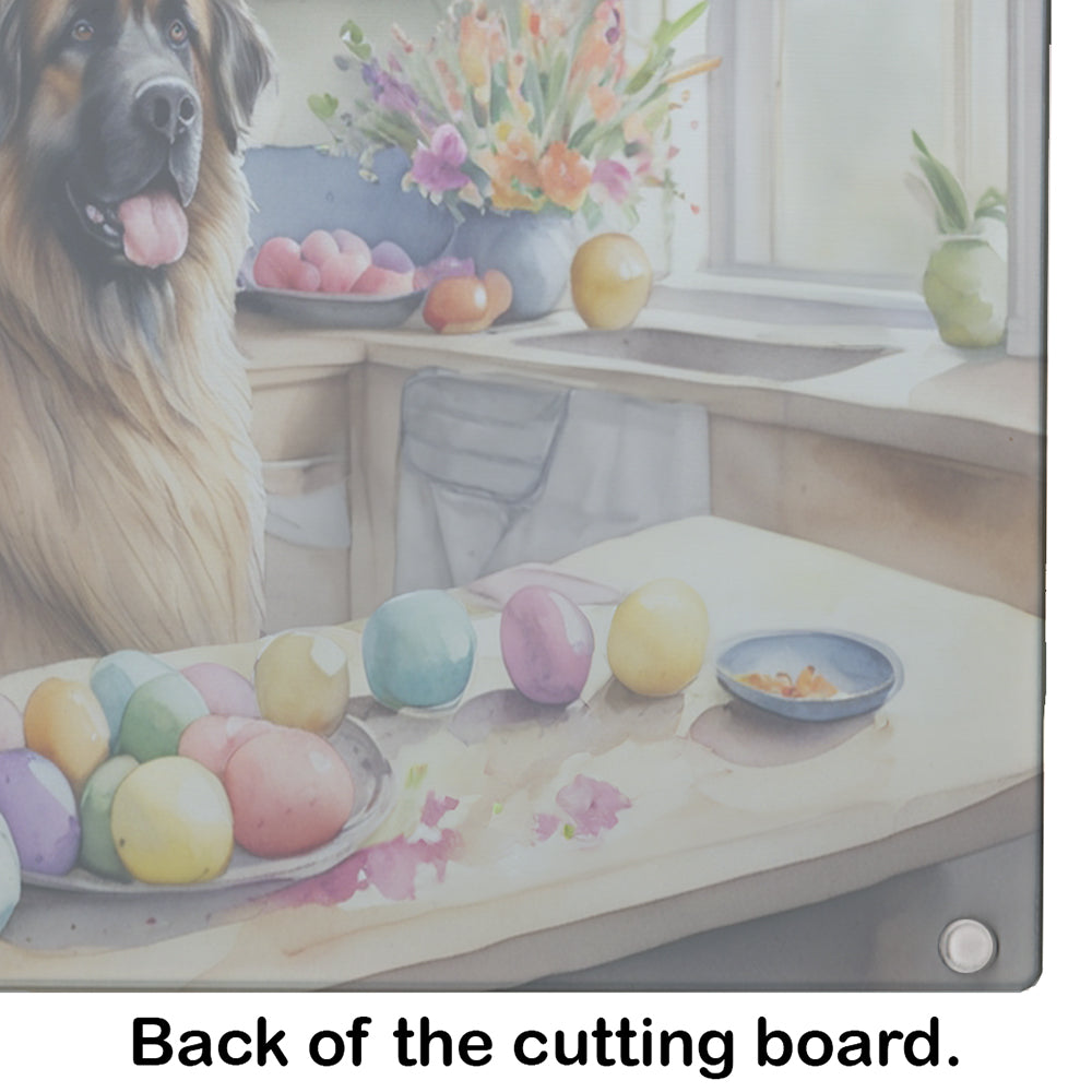Decorating Easter Leonberger Glass Cutting Board